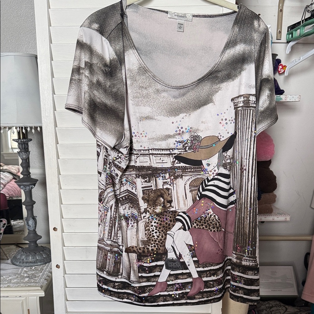 Dressbarn Black and White Top